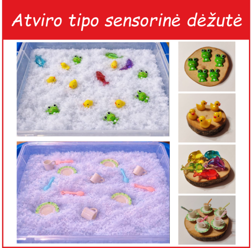 Sensorinė dėžutė su vandeniu