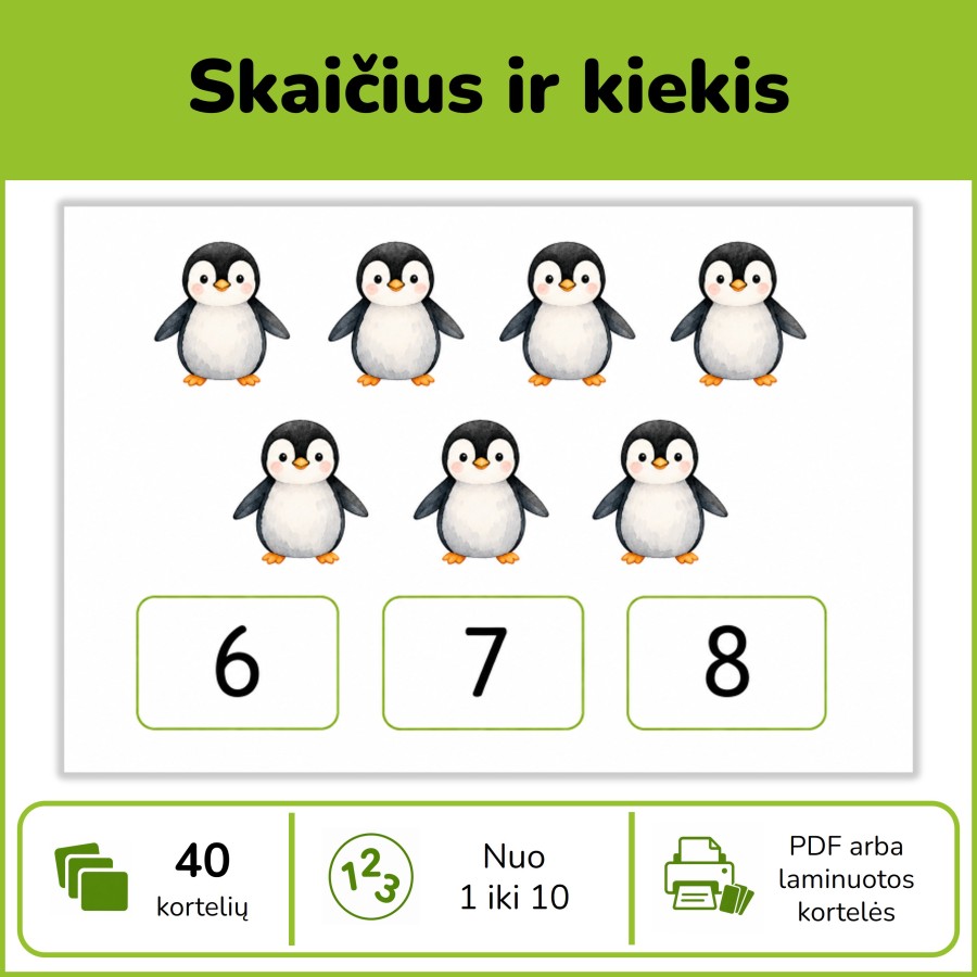Skaičius ir kiekis | Skaičiavimas iki 10 (Nr. P230) Skaičius ir kiekis | Skaičiavimas iki 10 (Nr. P230)
