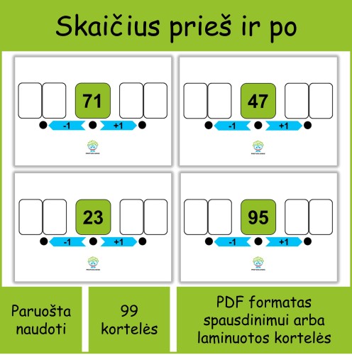 Skaičius prieš ir po (Nr. P168)