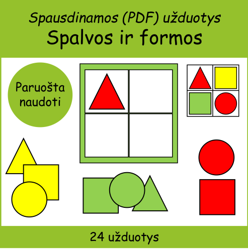 Spalvos ir formos (Nr. P122)