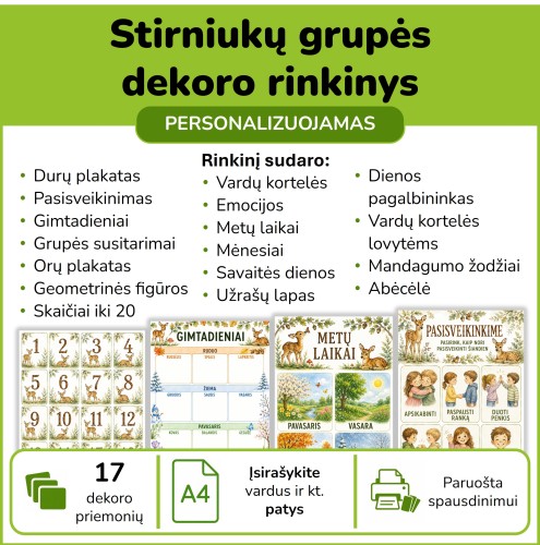 Stirniukų grupės dekoro rinkinys  (Nr. P226)