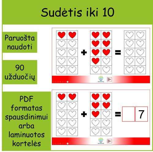 Sudėtis iki 10 (Nr. P146)