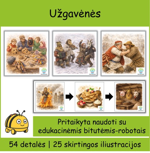 Užgavėnės | Tinka Bee-bot edukacinėms bitutėms (Nr. P143)