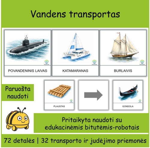 Vandens transportas | Tinka Bee-bot robotukams (Nr. P166)