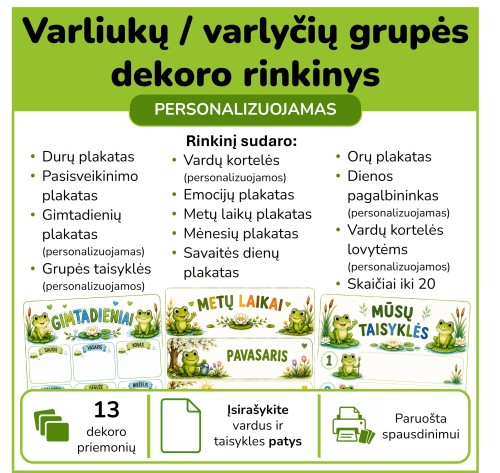 Varlyčių grupės dekoro rinkinys (Nr. P189)