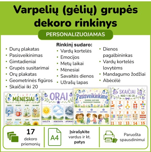 Varpelių grupės dekoro rinkinys (Nr. P229)