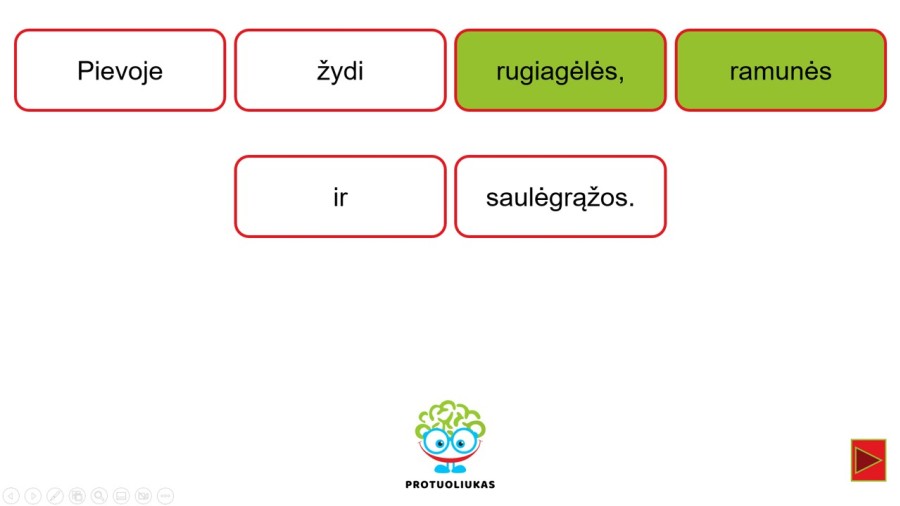 Vienarūšės sakinio dalys (šablonas) (Nr. 203)