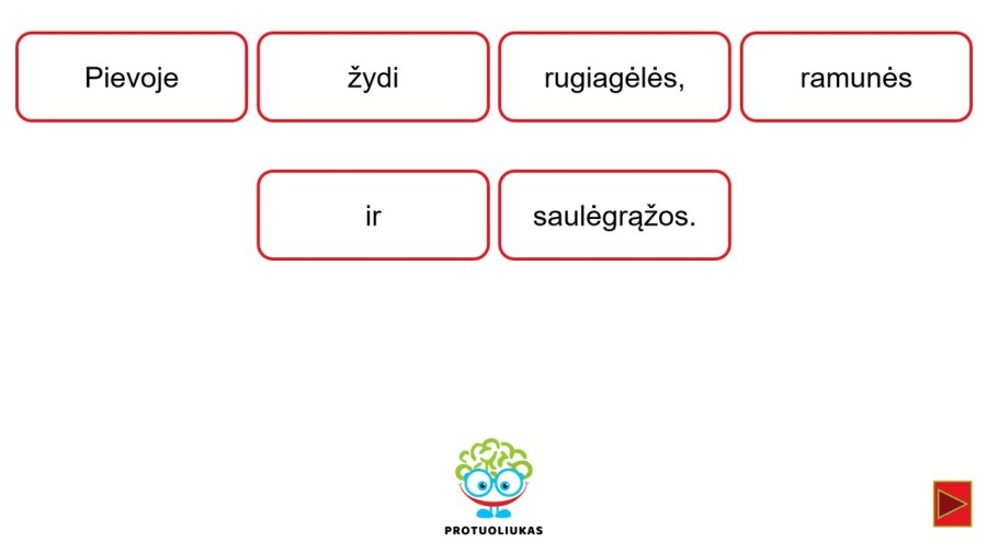 Vienarūšės sakinio dalys (šablonas) (Nr. 203)