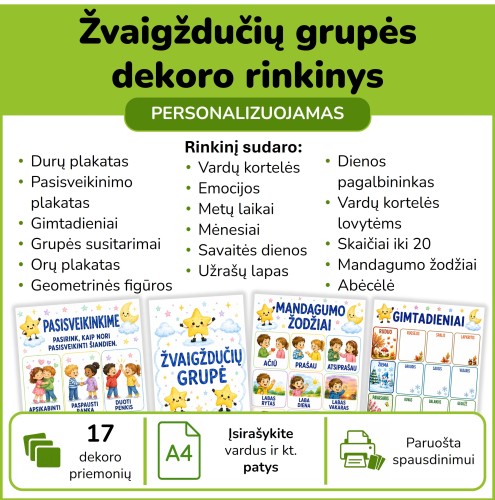 Žvaigždučių grupės dekoro rinkinys (Nr. P215)
