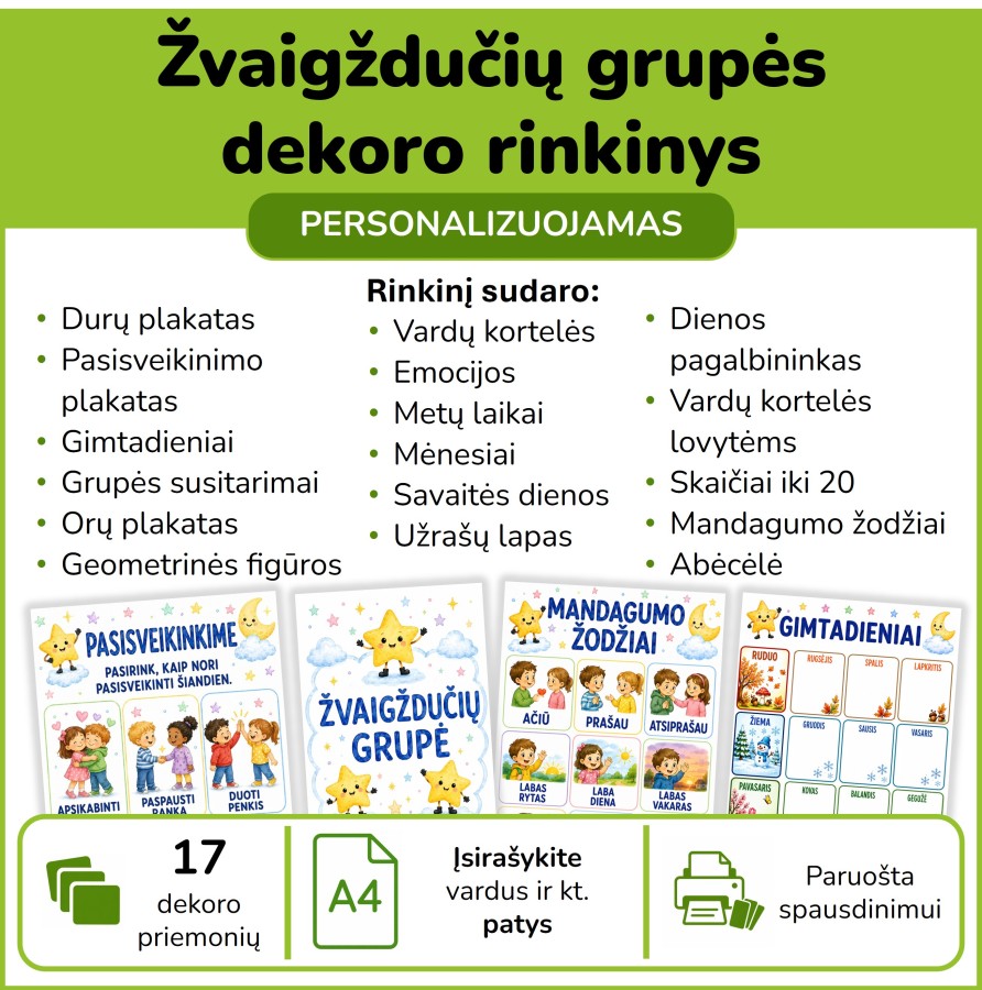 Žvaigždučių grupės dekoro rinkinys (Nr. P215) Žvaigždučių grupės dekoro rinkinys (Nr. P215)